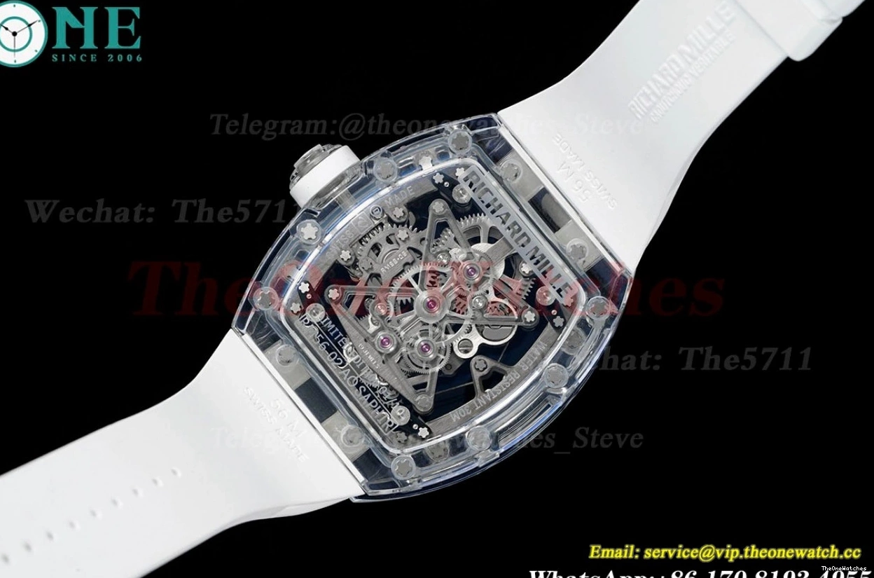 RM56-02 44mm Strap Tourb on Skeleton Dial White RMF Rubber 0314